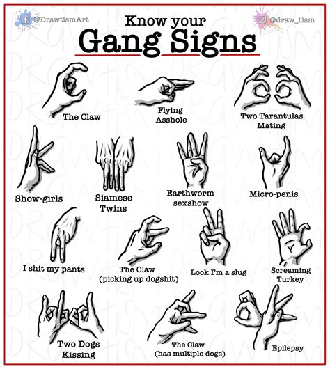 10 Middle Finger. . Three finger gang symbol
